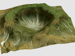 绿色火山口陨石坑Gaia Terrain