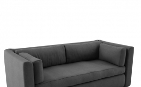 黑色客厅双人沙发C4D模型 Hackney Sofa by Hay
