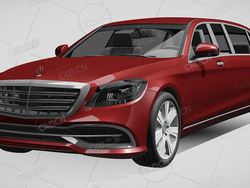 梅赛德斯迈巴赫s650普尔曼卫士汽车豪华轿车2018款C4D汽车模型下载