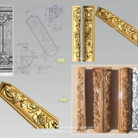 欧式雕花桌腿3D模型（STL雕刻模型）0106 Stol nojka