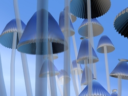 C4D蘑菇场景模型工程