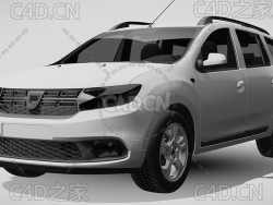 达契亚·洛根SUV越野汽车2019款C4D汽车模型下载