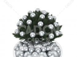 圣诞餐桌装饰松枝圆球花盘 CHRISTMAS TABLE DECORATION 1