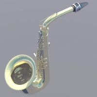 萨克斯3D模型 Alto Saxophone