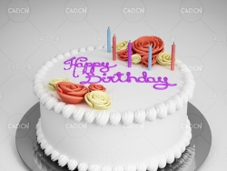 生日蛋糕C4D模型 Birthday Cake