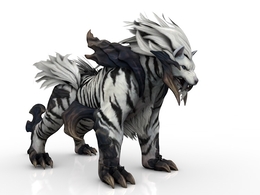 银貂虎C4D游戏角色模型（绑定+动画） Silver Sabel Tiger 3dmodel