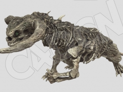 亡灵角龙怪兽C4D模型(包含绑定和动画）