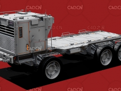 科幻重卡机械卡车C4D模型 truck