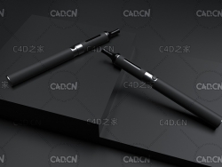 C4D OCTANE黑色笔渲染模型