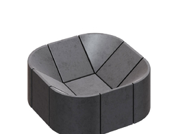 原创制造粗犷方形碗状雕塑艺术摆件3D模型素材下载Brut Soft Square Bowl Sculpture by