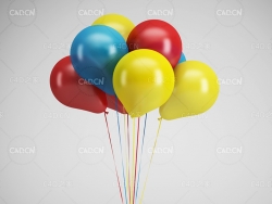 彩色气球C4D模型 balloon