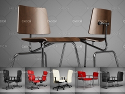 65套办公桌椅C4D模型合集 office furniture