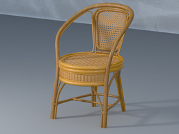 编织藤椅餐椅天然真藤靠背椅单人休闲椅