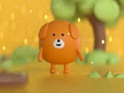 可爱卡通小熊角色模型 Bear Scene