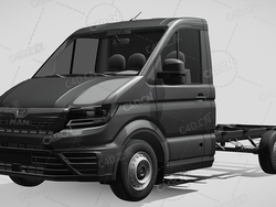 德国曼卡车平板车牵引车2017款C4D汽车模型下载