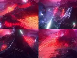 科幻外星山体光线穿梭动画 XANNN (loop)