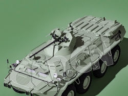 C4D陆地霸王BTR80A装甲输送车模型 BTR 80 HP - 3D Model