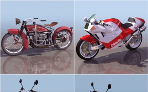 18个各式高級摩托車模組18款（3DS模型）