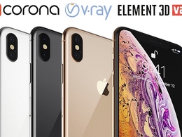 三星手机 苹果手机3D模型 Samsung GALAXY Note 9 and Apple iPhone XS MAX all colors