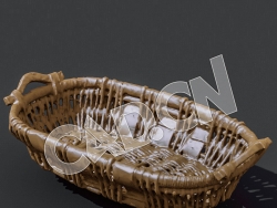 C4D柳条编织筐模型