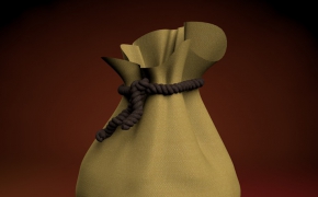 钱袋子、布袋C4D模型 sack