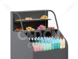 C4D商场超市食品货柜模型下载market display