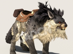 C4D狼坐骑模型（包含骨骼绑定动画) Worg_A01 3D Model