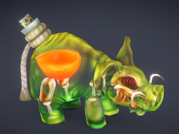 透明科幻野猪角色goo-pig