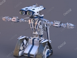 智能履带探测机器人C4D模型rvd-24-with-rig-cycles-update