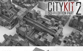16组科幻城市建筑3D模型 ArtStation Marketplace – CityKit: Sci-Fi Edition Part 2