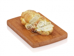 C4D切碎的沙拉面包食物模型 Siced challah bread