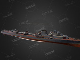 苏联海军雷鸣号7型驱逐舰轰雷号轰鸣级轻型护卫舰C4D模型下载Gremyashchy 3d model