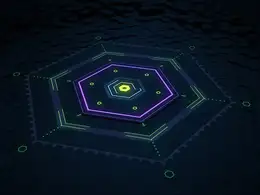 C4D+AE制作六边形图案动画效果 3D motion graphics hexagon floor animation