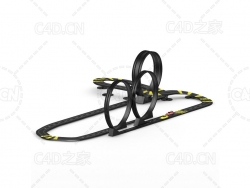 赛道汽车玩具C4D模型