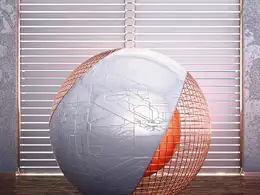 C4D实用工程第233季：室内科幻球体C4D工程文件 c4d project