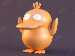卡通可达鸭C4D模型