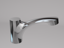 C4D水龙头模型 电镀材质 Faucet