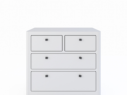 床头柜 抽屉柜C4D模型 Leander Chest of Drawers