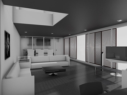 公司接待室 公司休息室C4D模型 Company Lounge