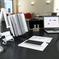 100个办公室用品C4D模型合集（文件夹、记事本、纸胶带、饮水机、吊扇）