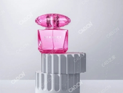 罗马柱上的香水瓶C4D OC渲染模型