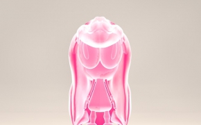 长发大眼女孩卡通玩偶C4D模型