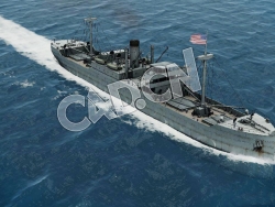 C4D海军舰艇军舰舰船-霍格岛A型货船模型 Hog island Type A freighter 3d Model