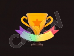 C4D OCTANE卡通荣誉奖杯模型