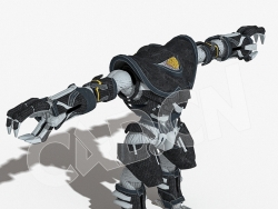 科幻机器人C4D绑定模型Roboone_B