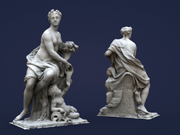 卢浮宫博物馆雕塑 la marne 3d model