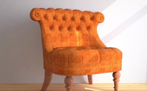 欧式单体沙发C4D模型 European style sofa