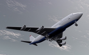 波音747大型客机C4D模型 Boeing 747