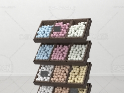 香皂球货架编织符筐C4D模型