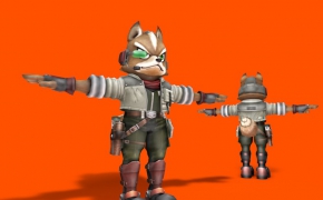 《星际火狐》游戏火狐C4D角色模型 star fox 3d model